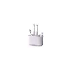 Duo Detachable Toothbrush Holder, Compatile with Manual and Electric Toothbrushes, Bathroom Organiser, White, Large