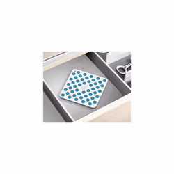 Duo Spot-On Set of 2 Silicone Trivets, Heat resistant table mats for hot pots and pans, Blue/White