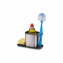 Duo Sink Tidy Worktop Caddy Organiser, Sponge Holder, Stainless Steel