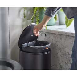 Joseph Joseph Eco IW9 Recycled Bin Liners  Kitchen/Bathroom Trash Bags  Tie Tape Drawstring  Extra Strong  20-Pack  10L/2.6 Gallons  Grey