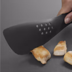 - Uni-tool 5-in-1 Silicone Kitchen Utensil, Slotted Spoon, Turner, Cutting Tool, Solid Spoon and Spatula in one- Grey, 24