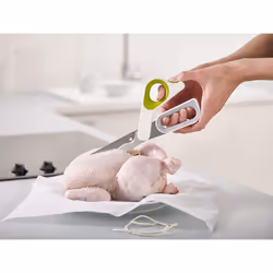 PowerGrip - Kitchen Scissors with Integrated Thumb Grip and herb stripper, White/Green - Additional view 4