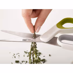 PowerGrip - Kitchen Scissors with Integrated Thumb Grip and herb stripper, White/Green - Additional view 6