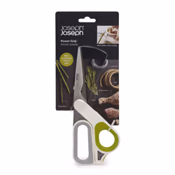 PowerGrip - Kitchen Scissors with Integrated Thumb Grip and herb stripper, White/Green - Additional view 7