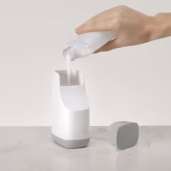 Joseph Joseph Bathroom Slim Compact Soap Dispenser- White/Grey