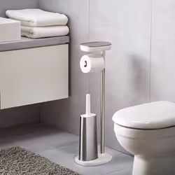Joseph Joseph EasyStore Plus Standing Paper Holder with Flex Toilet Brush