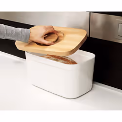Joseph Joseph Bread Bin bread box Rectangular White Bamboo, Plastic