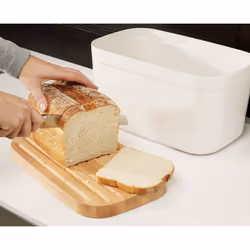 Joseph Joseph Bread Bin bread box Rectangular White Bamboo, Plastic
