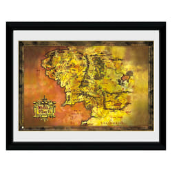 LORD OF THE RINGS - Map of Middle Earth Framed Print 30x40cm