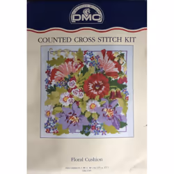 Floral Cushion Front Cross Stitch Kit DMC - K3785 - 38 x 38cm - 15x15"
