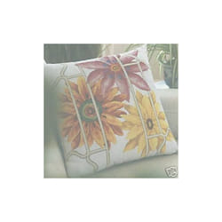 Gerberas Floral Cushion Front Cross Stitch Kit DMC - K4316 - 38 x 38cm -15 x 15"