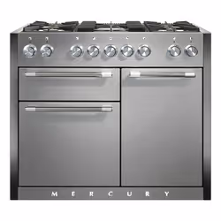 Mercury MCY1082DFSS, Range cooker, Stainless steel, Rotary, Chrome, Front, Gas