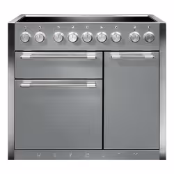 Mercury MCY1000EISS, Range cooker, Stainless steel, Rotary, Chrome, Front, Zone induction hob