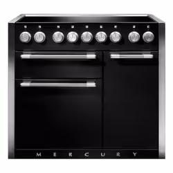 Mercury MCY1000EILQ, Range cooker, Black, Rotary, Liquorice (Gloss), Chrome, Front
