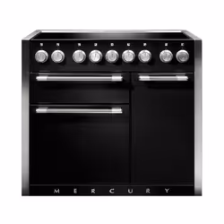 Mercury MCY1000EIAB, Range cooker, Black, Rotary, Ash Black (Satin), Chrome, Front
