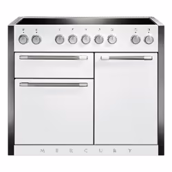 Mercury MCY1082EISD, Range cooker, White, Rotary, Snowdrop, Chrome, Front