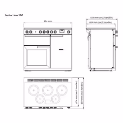 Rangemaster Estel Deluxe 100cm Induction Black/Chrome - Additional view 4