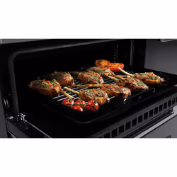 Rangemaster Edge Deluxe 110cm BC Dual Fuel Black Glass/Chrome - Additional view 4