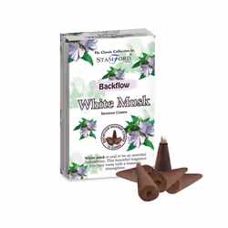 37432 Stamford Backflow Incense Cones - White Musk - Set of 12