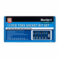 BlueSpot 01503 13 Piece Torx Socket Bit Set (T8-T60)