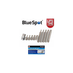 BlueSpot 11 Piece Spline Bit Set M5 - M12 With 1/2" Drive Adaptor