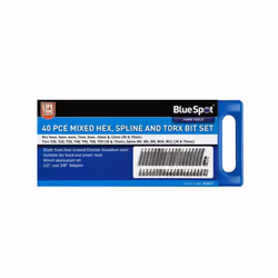 BlueSpot 40 Piece Mixed Hex, Spline and Torx Bit Set 01517
