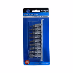 Bluespot 9 Pce 1/4" Torx Bit Socket Set (t10-t60) - 14 Star Blue Spot 01521 - set 14 star socket bit blue spot 9 01521 rail ...