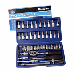 46pc Blue Spot Socket Set - 46 Piece Drive Bit Blue 14in Square Tools 01530 - set socket 46 piece drive bit bluespot 14in sq ...