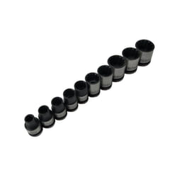 BlueSpot Tools 3/8in Drive Spline Socket Set Metric, 10 Piece