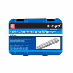 BlueSpot 01554 19Piece Multi Fit 1/2" Drive Socket Set (8-32mm)