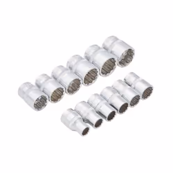 Bluespot 12pc 3/8" Metric Shallow Sockets 8-19mm In Eva Foam Tray 12PT 01566