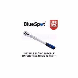 BlueSpot 1/2" Dr 72 Teeth 350mm to 490mm Flexible Extendable Ratchet 02033