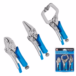 BlueSpot 3pc Mini Locking Plier Clamp Mole Vice Grip Pliers Welding C Clamp