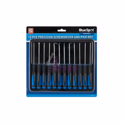 Bluespot 12pc Pick And Hook Set Plus Precision Screwdriver Torx Flat & Phillips