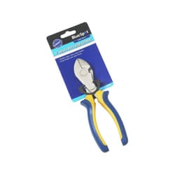 7" Side Cutter Plier Satin Finish Head With Soft Grip Handle -  side cutting pliers bluespot 180mm tools 08189 7in bs08189