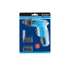 Bluespot 4.8v Rechargeable Battery Cordless Screwdriver Drill With Bit Set 12066