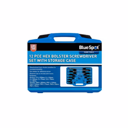 BlueSpot 12067 12 Piece Hex Bolster Screwdriver Set