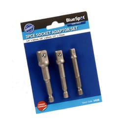 Bluespot 3 Pce Chrome Vanadium Socket Adaptor Set - 14108 Piece Drill -  socket set adaptor 3 14108 piece bluespot drill