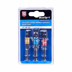 BlueSpot 14113 Colour Coded Impact Socket Adaptors (1/4"-3/8"-1/2")