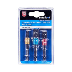 BlueSpot 14113 Colour Coded Impact Socket Adaptors (1/4"-3/8"-1/2")
