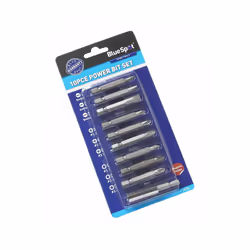 10 Piece Screwdriver Bit Set - Power Std Bluespot Tools 14120 Bs14120 - bit power set 10 std piece bluespot tools 14120 bs14 ...