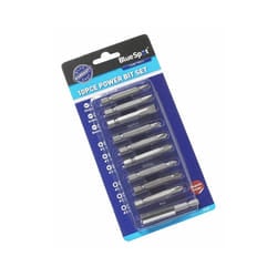 10 Piece Screwdriver Bit Set - Power Std Bluespot Tools 14120 Bs14120 -  bit power set 10 std piece bluespot tools 14120 bs14120