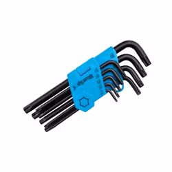 BlueSpot Tools Long Arm Ball End TORX Key Set of 9 (TX10-TX50)