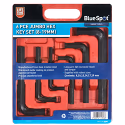 BlueSpot Large Jumbo Metric Hex Key Set Allan Allen Hexagon Wrench 8 - 19mm