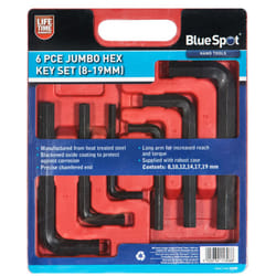 BlueSpot Large Jumbo Metric Hex Key Set Allan Allen Hexagon Wrench 8 - 19mm
