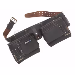 10 Pocket Heavy Duty Oil Tanned Tool Pouch - Belt Leather Double Deluxe Blue - tool belt oil tanned leather double deluxe bl ...