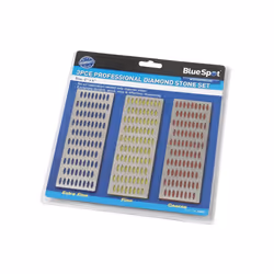 Bluespot 3 Pce 150mm x 50mm Diamond Sharpening Whetstone Set - Stone 2in 6in -  diamond stone set 3 2in x 6in bluespot 19275  ...
