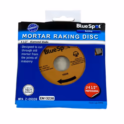 Bluespot 115mm (4.5") Diamond Mortar Raking Disc - mortar raking disc 4 12 diamond blue spot pointing 115mm 19536 inch