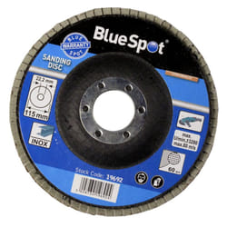 60 Grit Aluminium Oxide Flap Disc - Sanding 115mm Bluespot 40 80 120 Tools Discs -  sanding flap 60 115mm disc grit bluespot 40 80 120 tools discs