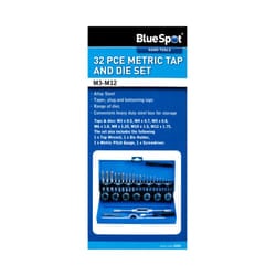 BlueSpot 22301 32 Piece Metric Tap And Die Set